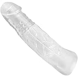 Condom Extender, Oomph! Crystal Soft Silicone Penis Extender Enlarger Sleeve Condom Sexual Delay Ejaculation Toy for Men (Lengthen 70MM)