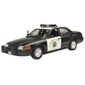 Ford 1:18 California Highway Patrol Car Black CHP