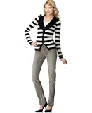 Marc Ecko - Red by Marc Ecko Ruffle-Trim Striped Cardigan & Gray Waxed Skinny Jean