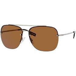 Hugo Boss 0361/S Men's Aviator Screw Mount Sports Sunglasses - Light Gold Semi Matte/Brown