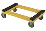Plastic Dolly With Rubber Padded Deck 5 Casters 1200 Lb. Capacity