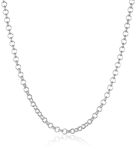 Sterling Silver Rolo Chain Necklace, 30