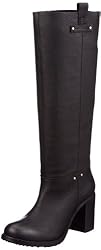 Buffalo London R 0206 COW MILLED 135450, Damen Klassische Stiefel, Schwarz (BLACK 01), EU 40