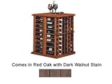 Wine Cellar Innovations Designer Series Collection Red Oak with Dark Walnut Stain Tasting Table 108-bottle