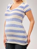 A Pea in the Pod Collection: Autumn Cashmere Short Sleeve Striped Maternity Sweater