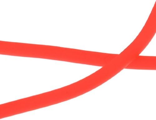 100M Rubber Hollow Tubing Jewelry Cord Orange Red 2mm