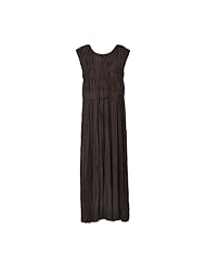 Sleeveless Cotton/Polyester Shirred  Ankle Length  Dress With Ruffles