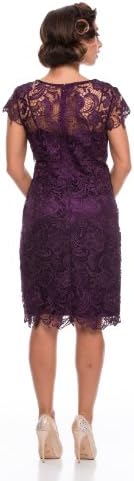 Lace Mother of the Bride formal gown NX5064-EGGPLANT-4X