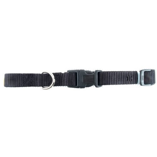 Adjustable Nylon Dog Collar, Size 10-16 Black