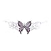 Water & Wood Purple Car Exterior Decorative Butterfly Design Blink Decal Sticker with Car Cleaning Cloth