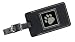Black Pawprint Leather Luggage Tag