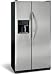 Frigidaire FRS3HR5JSB 22.6 cu. ft. Side by Side Refrigerator with 3 Glass Shelves, 1 Humidity Control and External 4 Button Ice/Water Dispenser: Stainless Steel