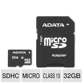 NEW - ADATA 32GB MICROSD CLASS 10 RETAIL WITH 1 ADAPTER - AUSDH32GCL10-RA1