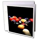 Billiards - Billiards Pool - Greeting Cards-12 Greeting Cards with envelopes