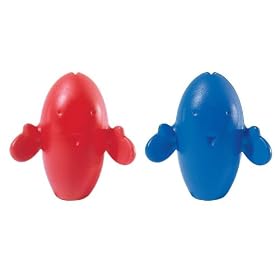 A di Alessi - ASP03 S3 - Set de deux couvre brosse � dents en gomme thermoplastique - Rouge et bleu (Import Allemagne)