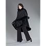 Cashmere Wool Fox Trim Wrap Cape