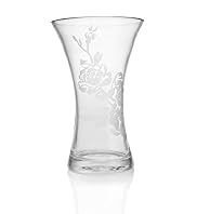 Frosted Floral Vase
