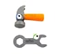 Fisher Price Sesame Street Sing 'n Giggle Workbench Tools - Hammer and Wrench