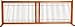 20" Tall Up To 72" Wide Wood & Wire Large Free Standing Pet Gate - Cherry Stain - Made in the USA