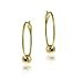 14k Gold Ball Hoop Earrings