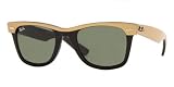 RAY BAN 2143 WAYFARER II 972 TOP GOLD ON BLACK PLASTIC SUNGLASSES by