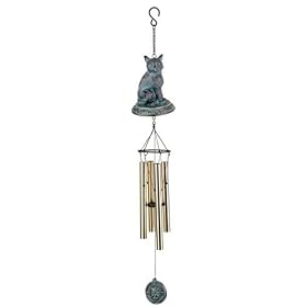 Cat Windchime pet decor wind Chimes garden kitten NEW from Garden Shoes