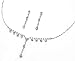 Bridal Jewelry, Crystal & Rhinestone Drop Necklace & Earrings for Weddings 507