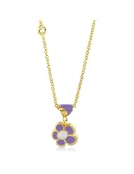Lauren G Adams Girls Hu La La Necklace with Mauve Enamel