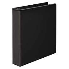 Wilson Jones 386 Line Basic D-Ring View Binder, PVC-Free, 1.5 Inch Capacity, 8.5 x 11 Inches Sheet Size, Black (W386-34BA)