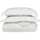 HC COLLECTION-1500 Thread Count Egyptian Quality Duvet Cover Set, 3pc Luxury Soft, All Sizes & Colors, King-White