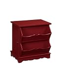 Powell Color Story Crimson Red Recliner Table
