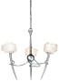 Eurofase CH-3VIO-34 Viola 3-Light Chandelier/Flushmount, Crackled Silver/Frost