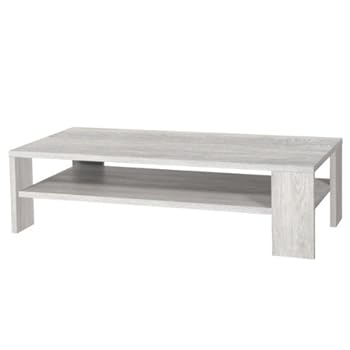 Table basse 130x65 cm gris clair