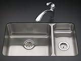 KOHLER K-3174-NA Undertone High/Low Undercounter Kitchen Sink