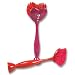 Heart Shaped Dish Scrubber - Red