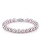 14K Gold 7-8mm Round Pink Freshwater Cultured Pearl Bracelet - AAAA Quality