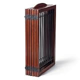 Six-panel Mahogany Pet Gate and Crate - Mahogany - Frontgate Dog Gate