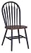 International Concepts 37 inch High Arrowback Chair with Plain Legs - Black and Cherry
