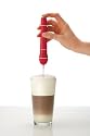 BonJour Frother, Automatic Battery Powered Mini with Protective Sheath, Red
