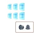 One set/3 sizes -S/M/L BLUE - Earphones Plus brand silicone replacement ear cushions for ear-canal fitting earphones earbuds PLUS FREE SAMPLE PAIR of Bi-Level earphone cushions