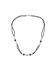 Black Spinel Double Strand Pearl Necklace