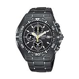 Pulsar Mens Tech Gear Alarm Chronograph Black Ion Watch #PF3663 by Pulsar