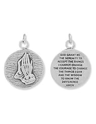 Reversible Charm with Praying Hands and Serenity Prayer