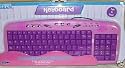 Cyber Gear Pink & Purple Computer Keyboard USB Port