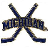 Michigan Wolverines Hockey Arch and Sticks Pin