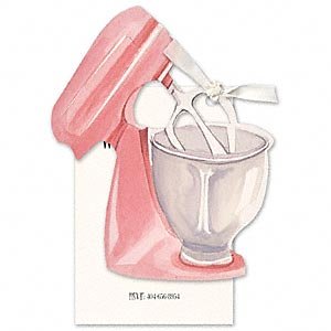 Stevie Streck Designs PINK MIXER W/ANTIQUE WHITE RIBBON TAG' Party Invitations