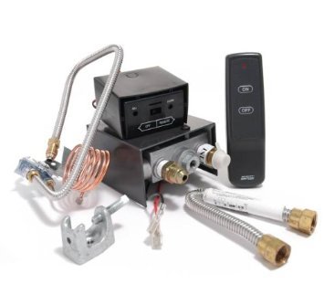 Gas Log Fireplace Safety Pilot Kit Complete with Remote Control Flame Adjustment
