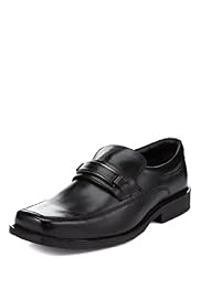 Wide Fit Leather Slip-On Loafers