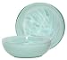 Recycled Art Glass Small White Snack Bowl 7 1/2"D, 2 1/2"H - Set / 2