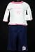 Tuti Fruiti New Fall/Winter Infant Baby Girls Dark Pink Embroidered Rose Denim Pant Set